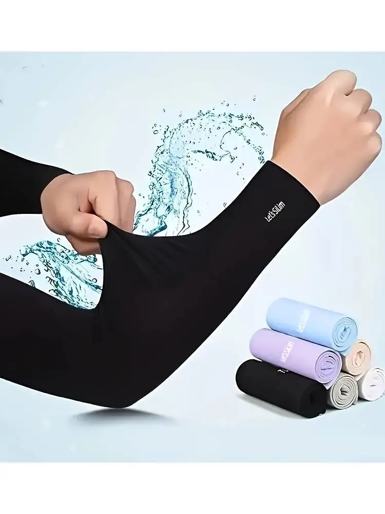 AliExpress NONE 7 Pairs Sun And Shade Arm Covers, Arm Guards, Fashionable Sleeves, UV Resistant Arm Covers, Suitable For Cycling And Driving