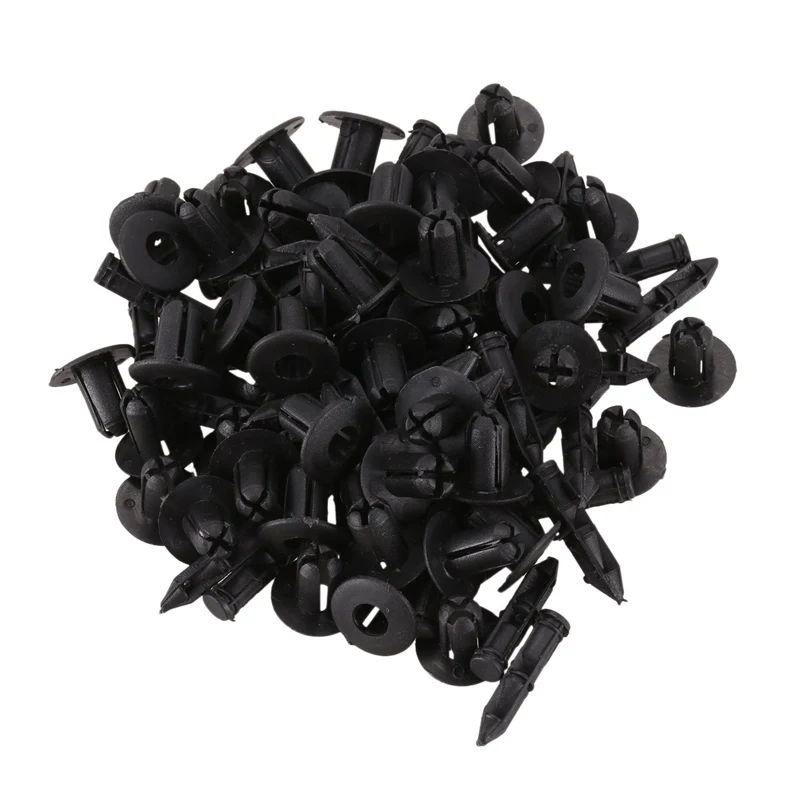 6mm x 12mm Plastic Rivets Car Push Clips 50 Pcs