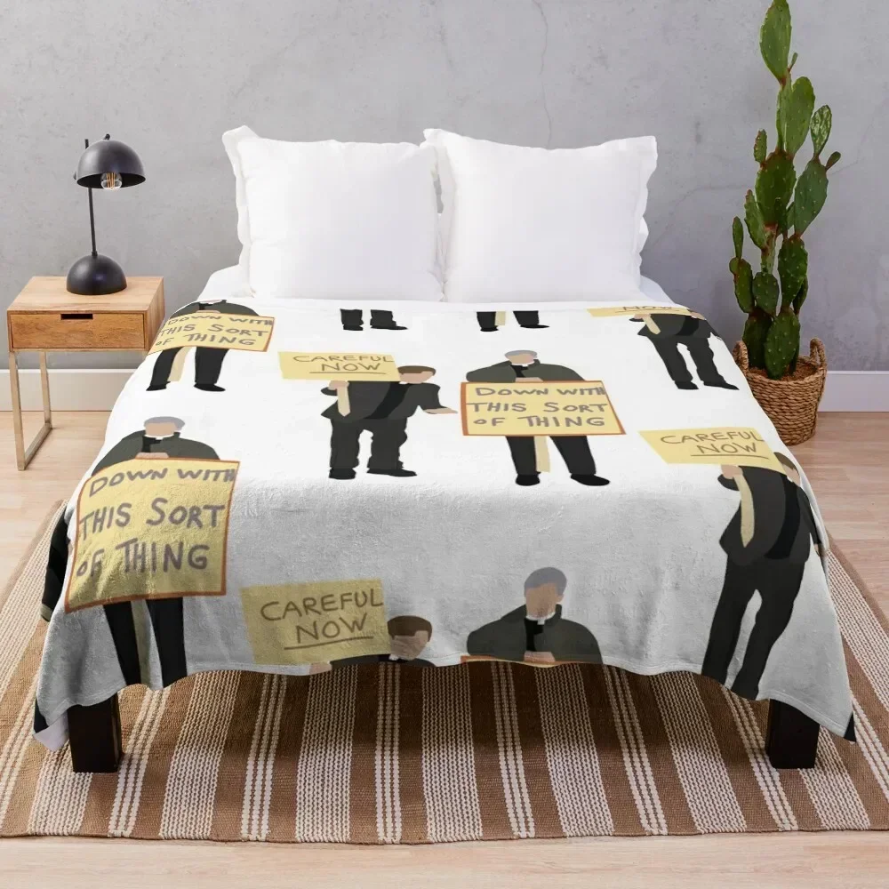 Father Ted Careful Now Quote Throw Blanket Vintage Bed Fashionable Sofa Beach Blankets