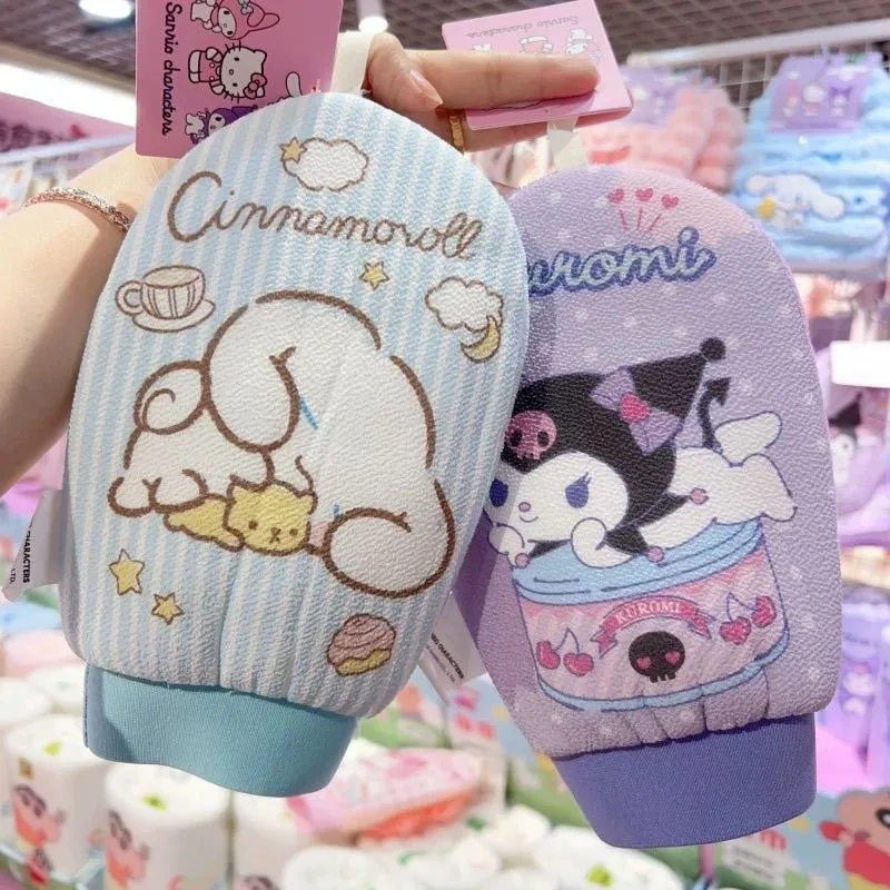 Kawaii Cartoon Punk Print Bath Scrubber High-Value Cute Soft Exfoliating Shower Washcloth Foaming Body Cleansing Mitt for Women view 4