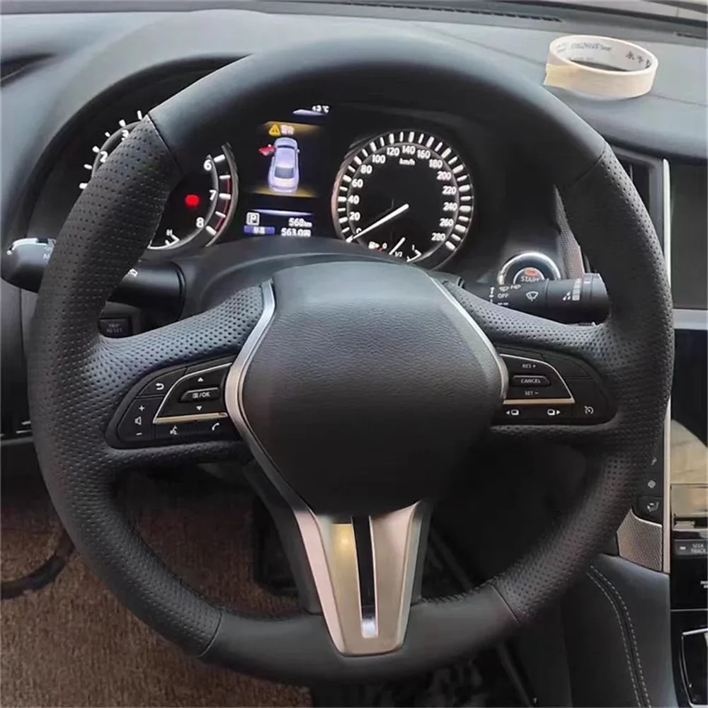 

Q50 2018 2019 2020 Q60 2016 2017 2018-2020 Customized Car Steering Wheel Cover Genuine Leather Braid For Infiniti QX50 2018-2020