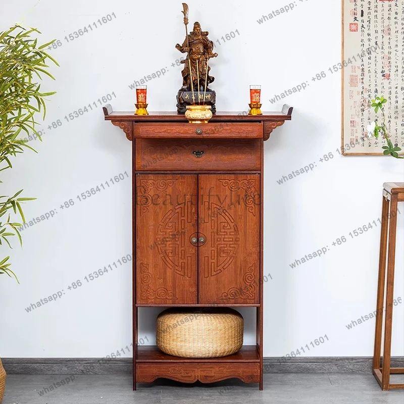 Buddhist Altar Cabinet God of Wealth Cabinet Offering  Buddha Altar Home Incense Table Offering Table Tribute Table