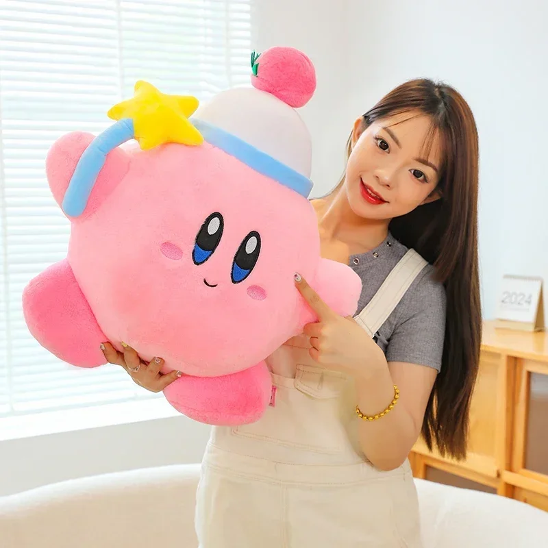 65cm Anime Kirby Plush Toys Kawaii Cute Pink Peluche Cartoon Soft Stuffed Animal Doll Fluffy Pillow Room Decor Birthday Gift Kid