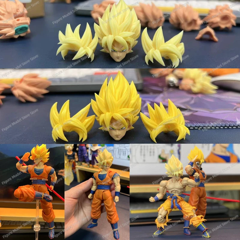 

Tigery & Worm Bug and Bug Dragon Ball SHF SSJ Super Saiya Goku Flowing Hair Heads Accessories Kit Anime Action Figures Toys