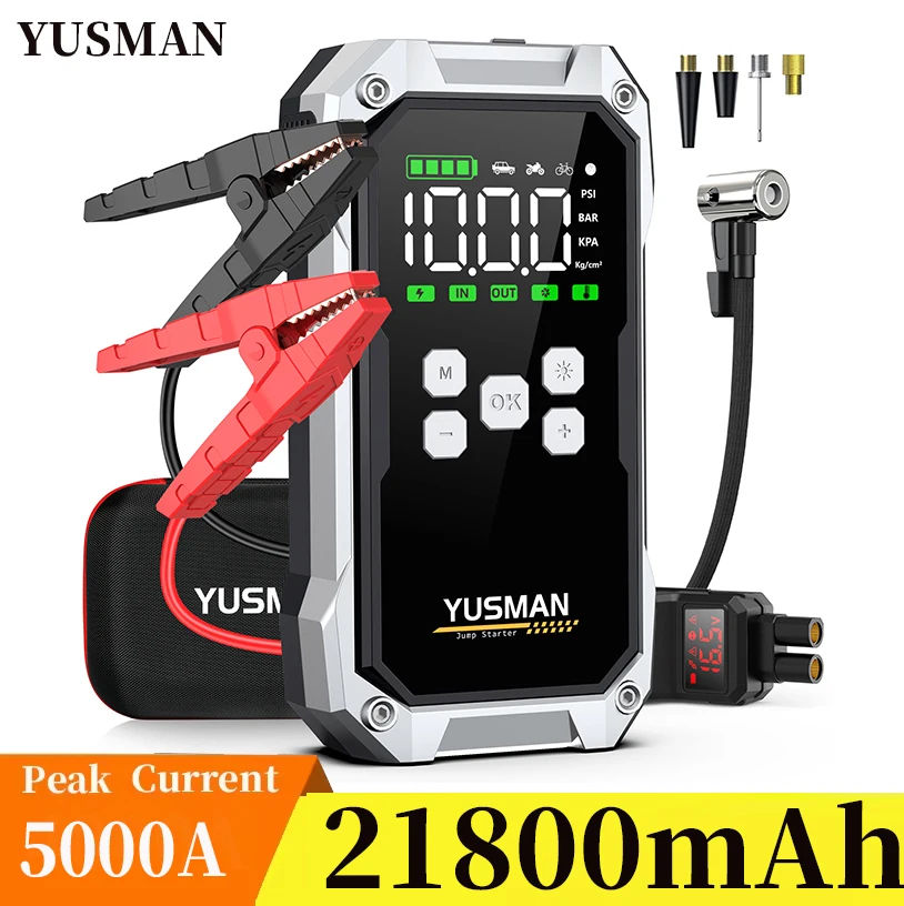 5000A Car Jump Starter 12V Car Battery Starter 21800mAh Portable Power Bank Booster Auto Starting Device Emergency Start