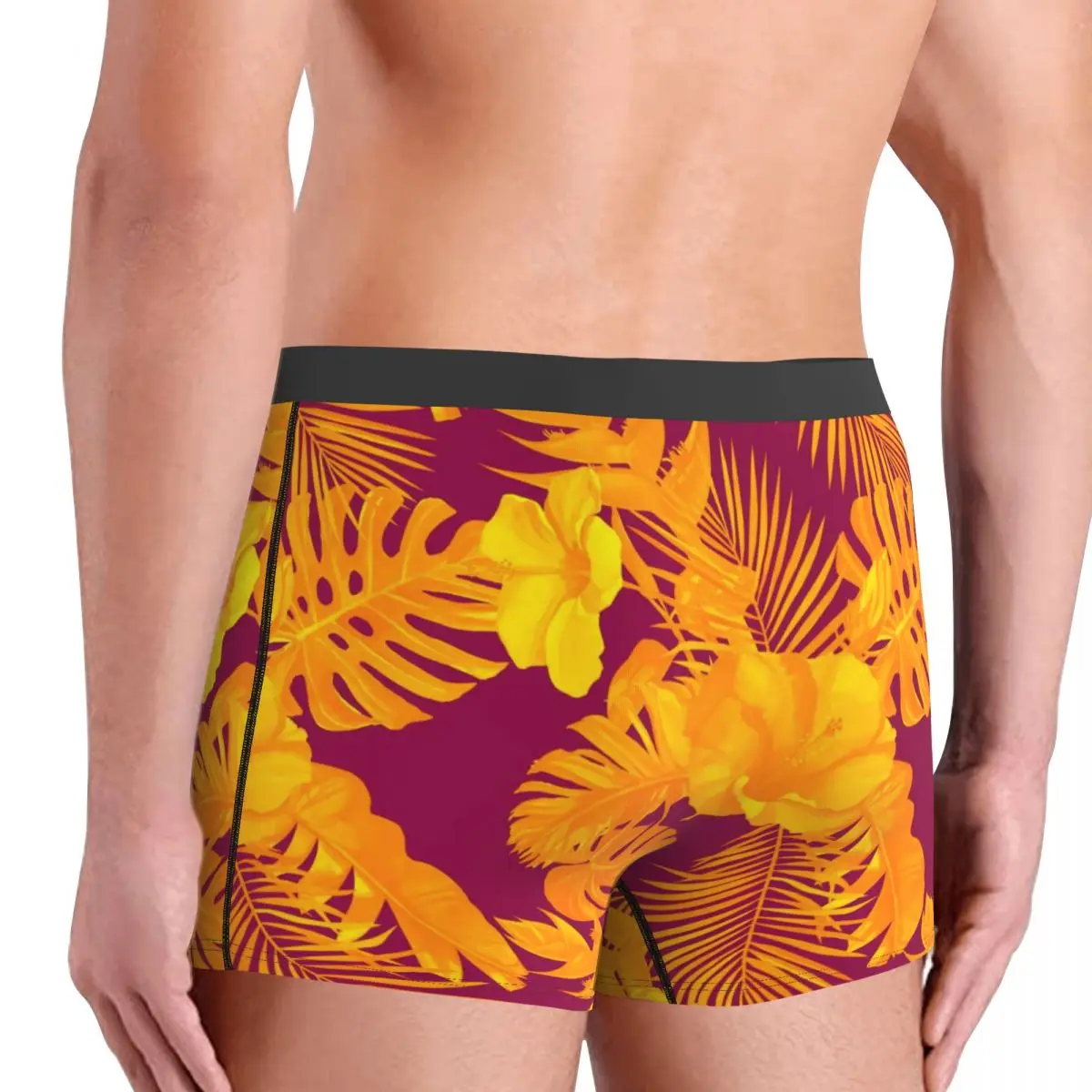 Sous-vêtements d'interconnexion cuir chevelu fleurs d'hibiscus pour hommes, culottes mignonnes, shorts College, slips, poudres 3D, boxers grande taille, objectifs