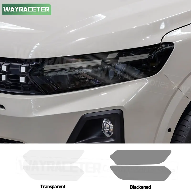

Car Headlight Tint Smoked Black Protective Film Transparent TPU Sticker For Dacia Sandero 2023 2024 2025 2026 Stepway Accessorie