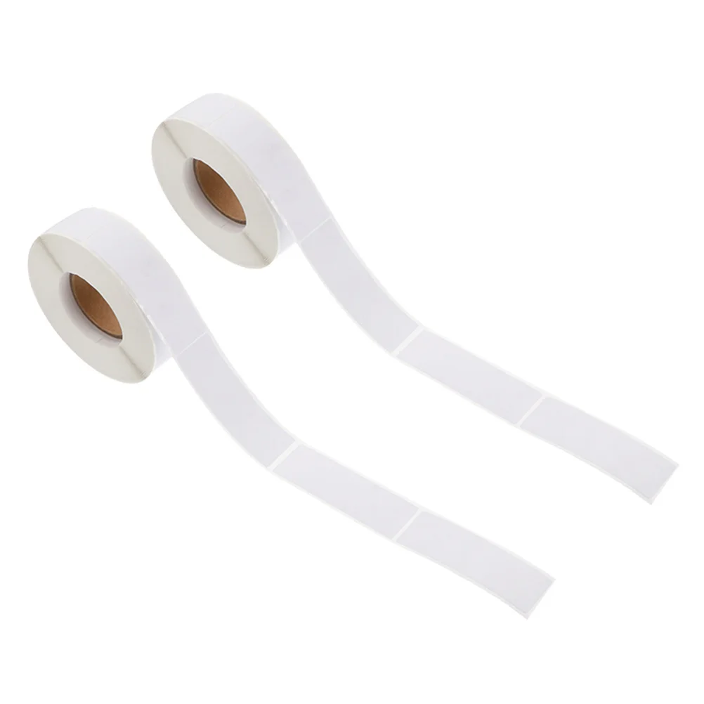 

2pcs 2 Rolls Blank Label Stickers Self-Adhesive Tab Stickers For Home Office Organization Item Sorting Storage Folder Label