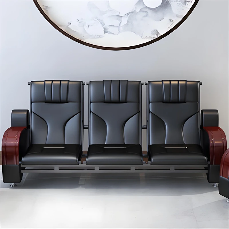 

Hot Sale Three-Shaped Sectional Couch Sofa Set Business Office Hotel Lobby Sofa Couch Waiting Room Guest Leather Chairs