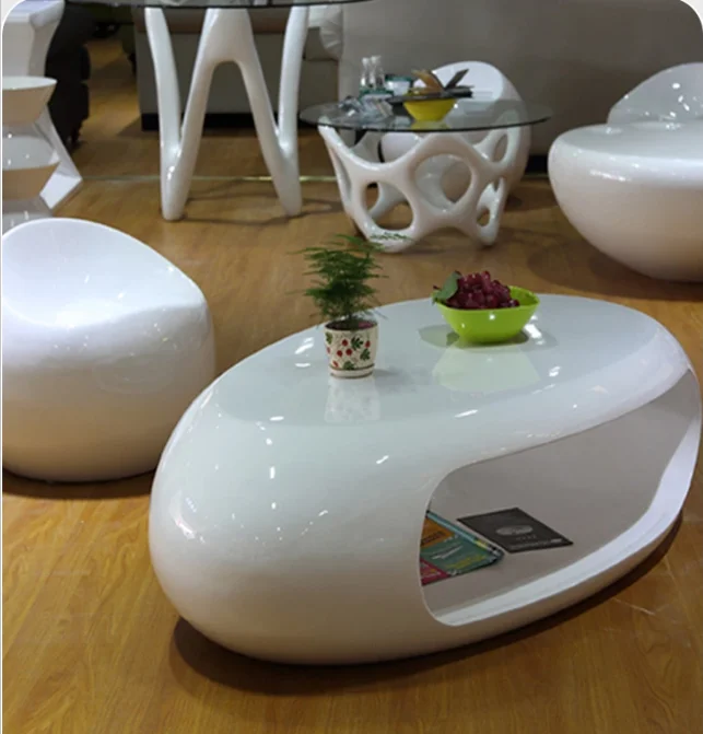 طاولة القهوة على شكل بيضة أثاث الفن العام طاولة القهوة غرفة المعيشة حديقة الأسرة طاولة القهوة في الهواء الطلق