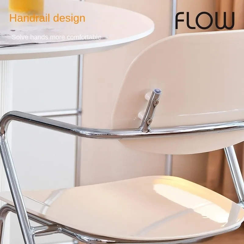 H2O Stacked Acrylic Transparent Chair Creative Modern Simple Armrest Home Backrest Chair Dining Chair Negotiation Desk Chair image 3