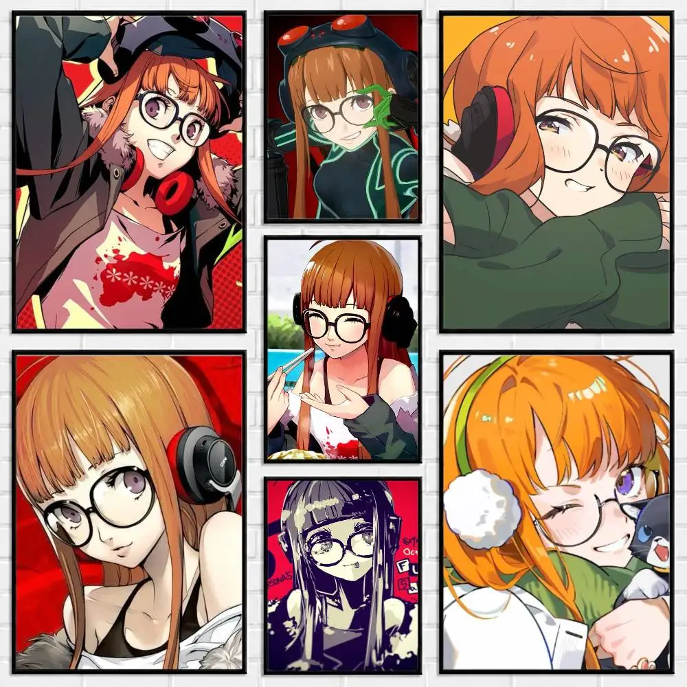 Persona 5 P5 Futaba Sakura Joker Poster Versatile HD Waterproof Wall Art Self-Adhesive Decor for Any Space Ideal Gift