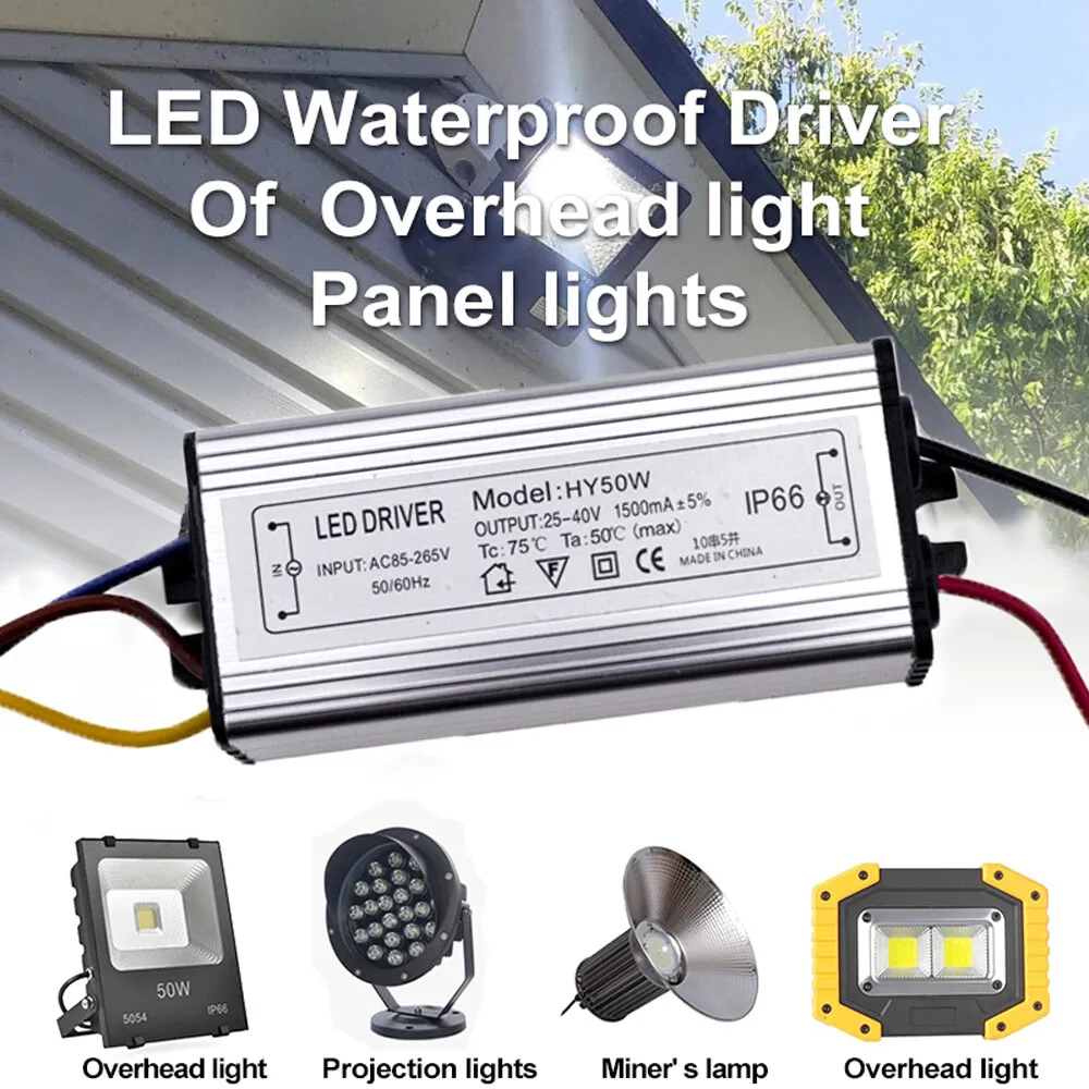 LED Driver Isolating 10W 20W 30W 50W 70W 100W Adapter Transformer AC85-265V DC20-40V Waterproof IP66 Power Supply Transformers