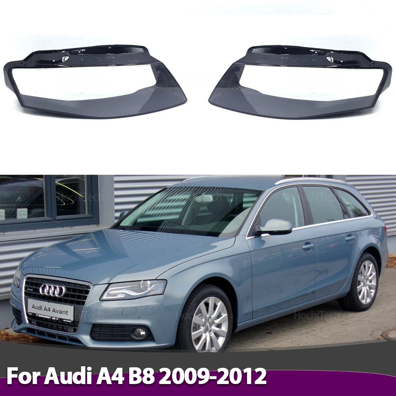 

1 Pair Front Headlight Lens Cover for Audi A4 B8 2009 2010 2011 2012 Car Headlamp Cover Transparent Lampshade Lamp Hood Shell