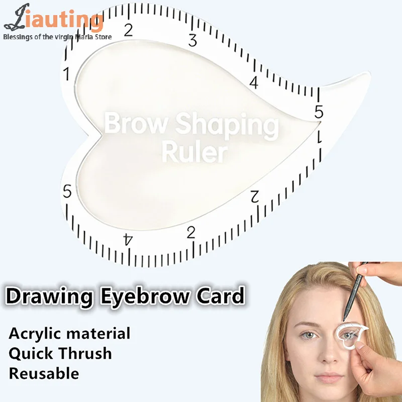 Regla para dar forma a las cejas, 1 Uds., regla para dar forma a las cejas, diseño de dibujo rápido de 1 minuto, herramienta fácil para cejas, plantillas para maquillaje permanente Microblading