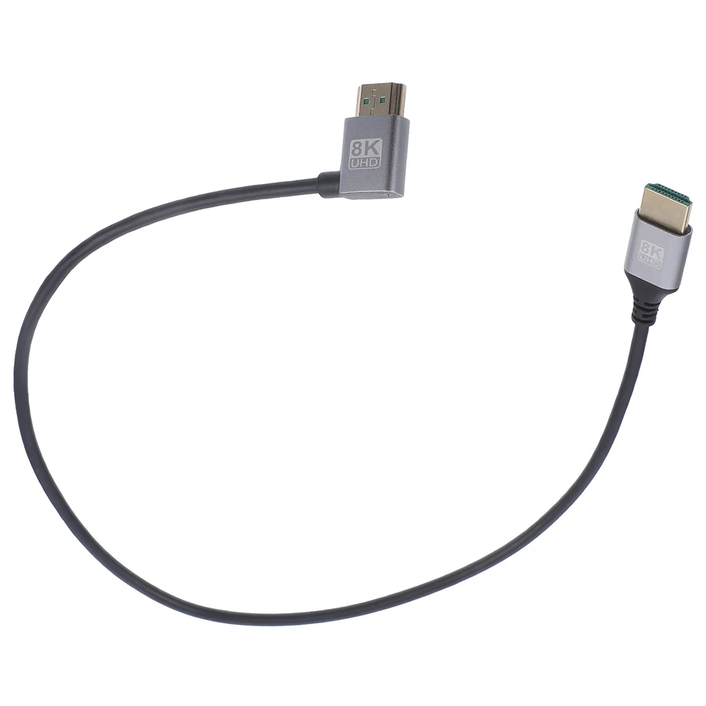 

8K Video Cable Right Angle Male To Male Monitor Connection Line Tinned Copper Core High .1 Cable For Computer