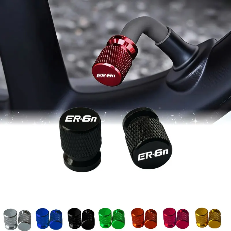 

For KAWASAKI ER-6N ER6N ER 6N 2012-2026 2pcs CNCMachined Motorcycle Valve Stem Caps,Motorbike Custom Decoration Valve Covers