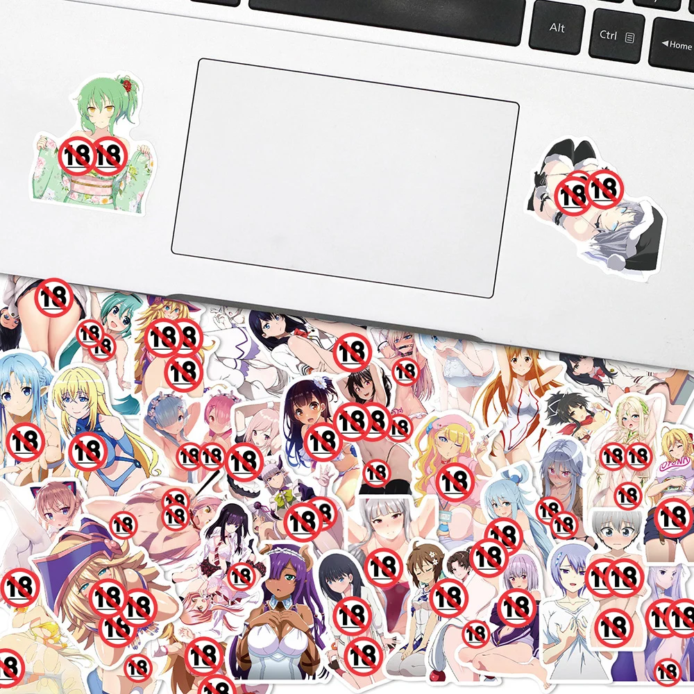 10/30/50/100pcs Hentai Anime Stickers Waifu Sexy Girl Decals Toys DIY Laptop Wall Phone Car Vinyl Waterproof Sticker for Adult