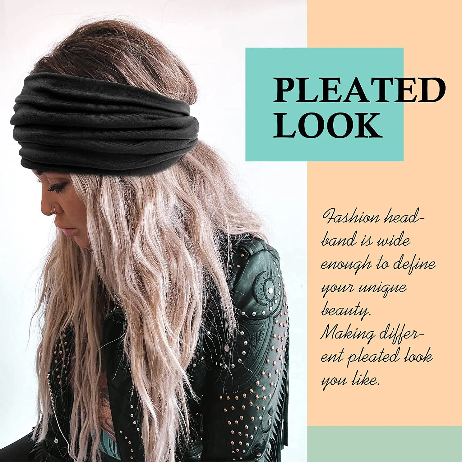 Women Headbands African Wide Hair Wrap Extra Turban Head Bands For Lady Large Sport Workout Stretch Non-slip Big Hair Bands