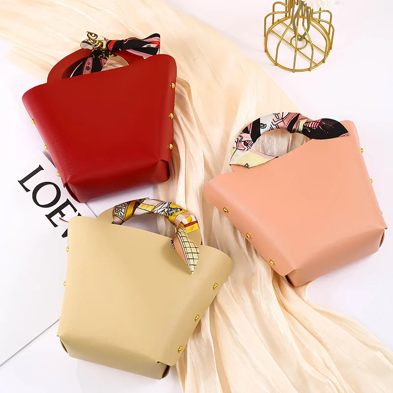 20pcs Favour Leather Bag Distributions Wedding Candy Box Scarf Birthday Party Baby Shower Ramadan Eid Mubarak Christmas Gift bag