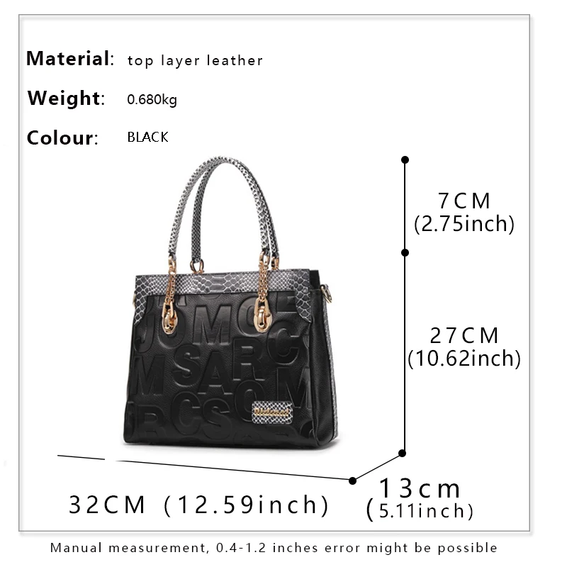 High Quality First Layer Cowhide Shoulder Bags for Women Totes Bag Natural Genuine Leather Handbags Female Casual Crossbody Bag