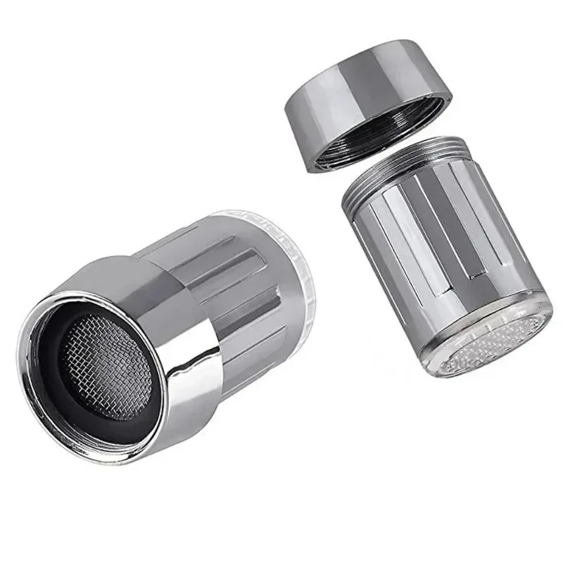 LED Dragon Hair Light Water-saving Stream Light Faucet Aerator Faucet Nozzle Kitchen Bathroom 3-color Automatic Color Change