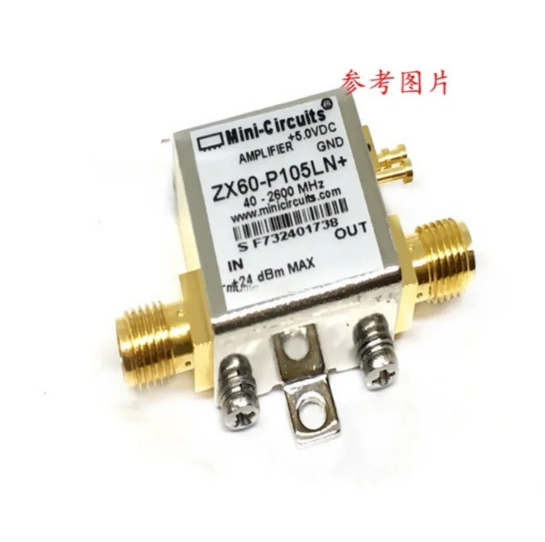 ZX60-P105LN+ Frequency 40MHz~2.6GHz Gain 16.8dB Noise coefficient 2dB Operating voltage 4.8V~5.2V