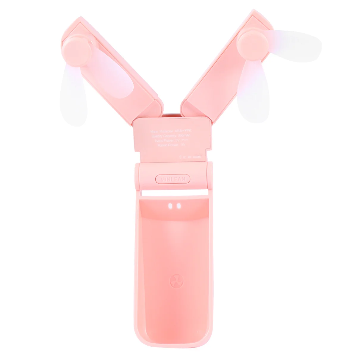 

Mini Folding Fan Double Headed USB Rechargeable Portable Cooling Fan for Travel Outdoor Summer Use Lightweight Air Cooler Table