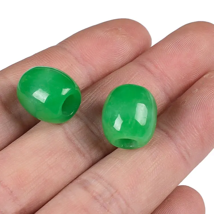 100% Natural 925 sterling silver green luck round beads jade pendant  jade necklace men necklaces women pendants jadeite jade