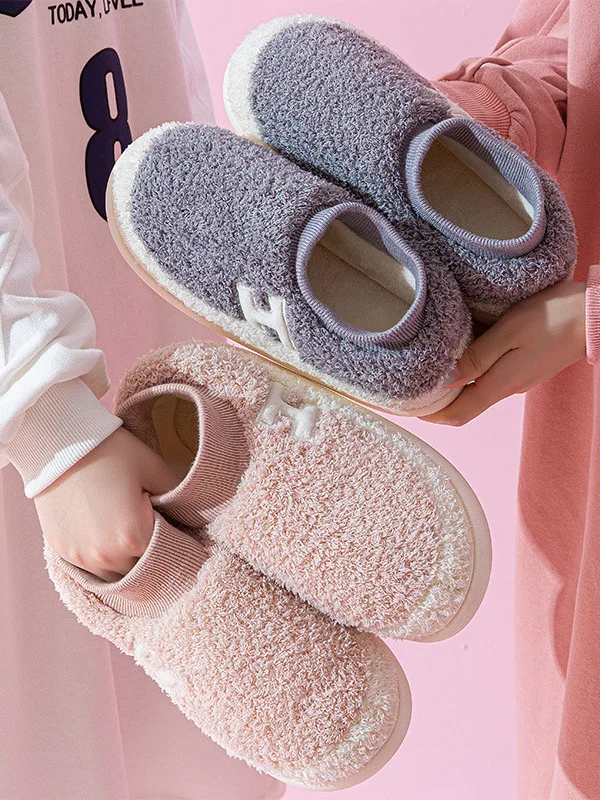 All-inclusive Cotton Slippers For Couples In Winter High-end High Appearance Soft Bottom Cotton Slippers