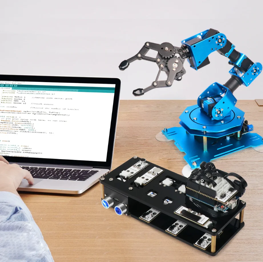 Picture 4: New Arrival Robot DIY For Arduino U-NO R3 Project Robot Arm Starter Kit With Robot Sensor Kit STEAM Education