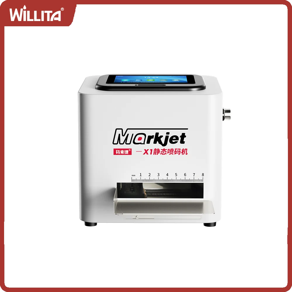 Willita 12.7mm Desktop Inkjet Printer Batch Code Date Number Logo Expiry Date For Bottle Card Metal Portable Printing Machine