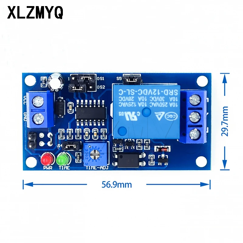 10pcs DC 12V Time Relay Module Time Delay Relay Timing Timer Relay Control Switch Adjustable Potentiometer LED Indicator Relays