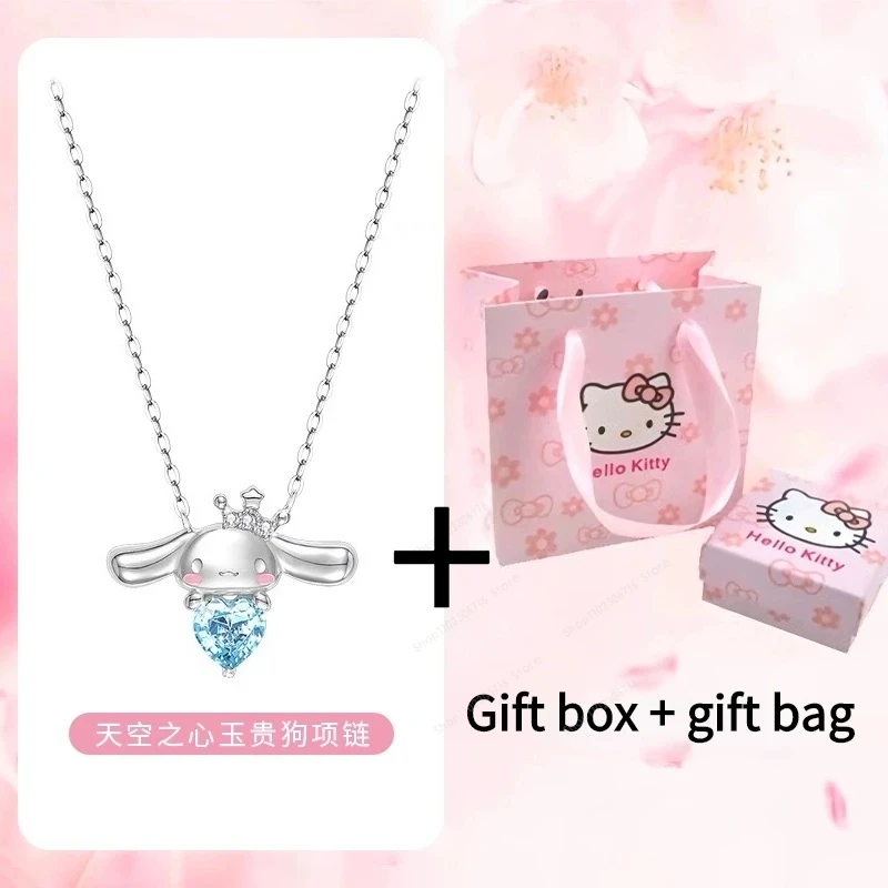 Cinnamoroll Chain Necklace Sanrio Anime Cartoon Fashion Ladies Jewelry Women Necklace Pendant Decoration Girls Birthday Gifts