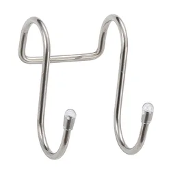 Stainless Steel Over Door Hooks Clothes Cupboard Metal Drawer Hanger Hang Bag Towel Hook for Kitchen Bathroom Cabinet