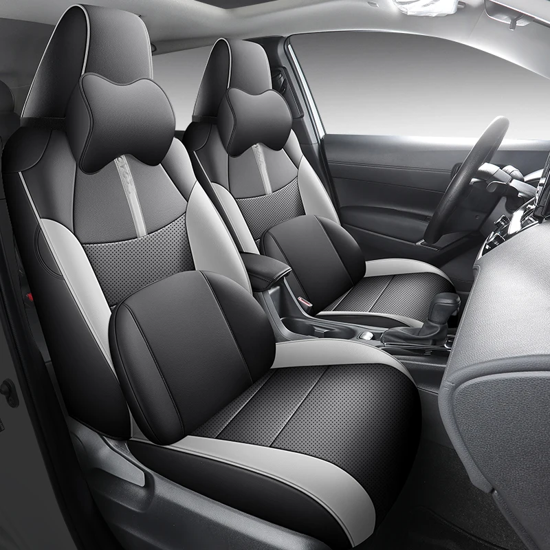 Premium Bespoke Car Seat Covers  For Toyota RAV4 2019-2024 Custom Breathable Leather Upholstery Full Coverage Automotive Parts