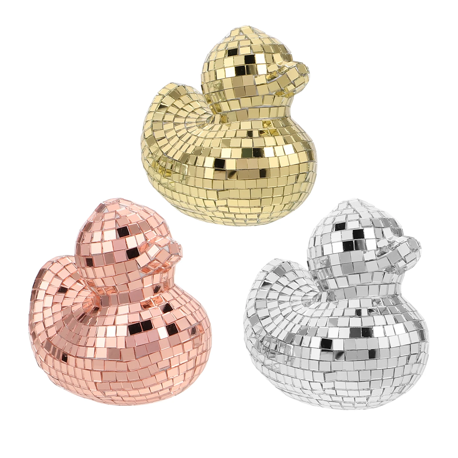 

3pcs Mirror s Home Decor Desktop Ornament Car Dashboard Accessories Party Supplies Animal Table Adornment