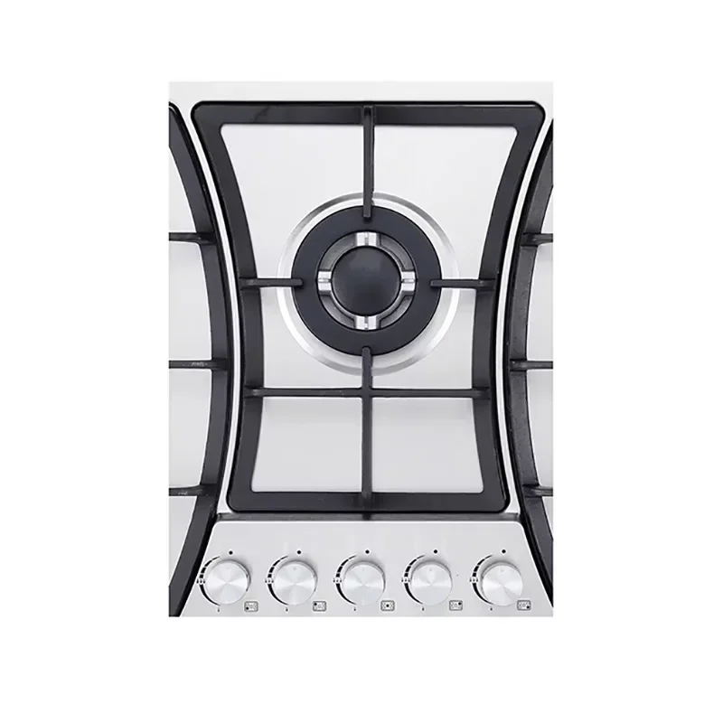 5 Burner Stainless Steel Gas Cooker for Home, LPG Liquid Propane Gas Stove with Gas Burners
