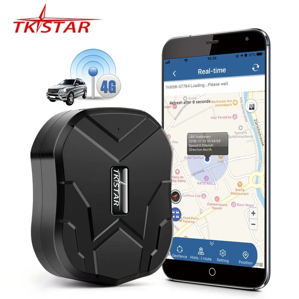 

4G Car GPS Tracker TK905B TKSTAR 10000mAh Large Battery Strong Magnet Global Tracking Device Waterproof Shake Alarm Free APP