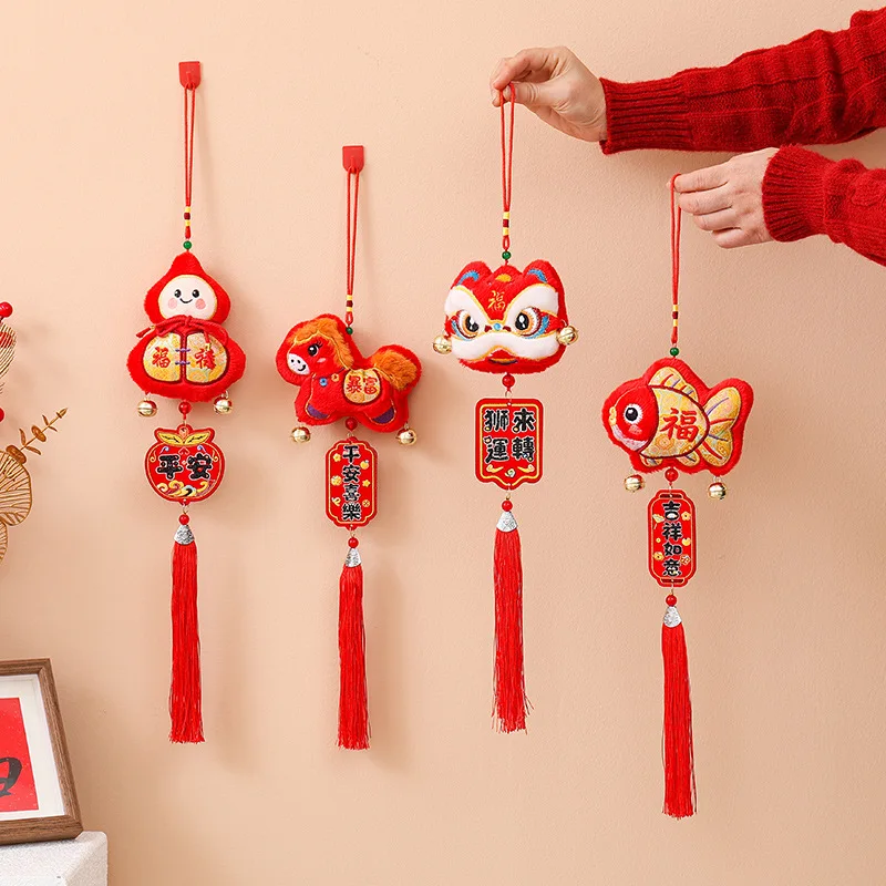 

2026 Year of the Horse New Year Decoration Festive Zodiac Ornaments for the Living Room Spring Festival Atmosphere Fu Zi Hanging