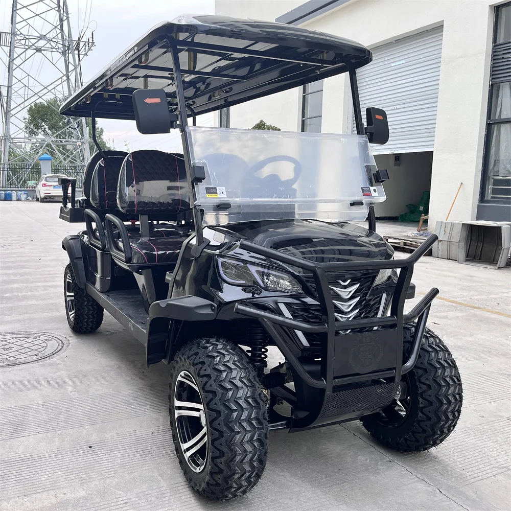 

4 6 8 Person 60V 72v electric golf cart off road buggy with lithium battery 4 Wheel Solar Electric Golf Cart