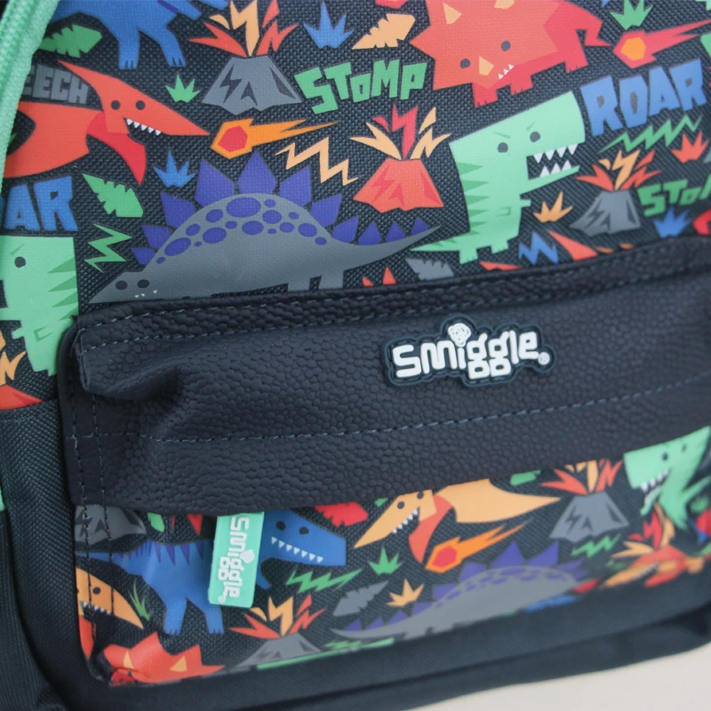 Australia smiggle tas sekolah anak-anak asli ransel anak laki-laki biru gelap dinosaurus keren kawaii 11 inci 1-3 tahun