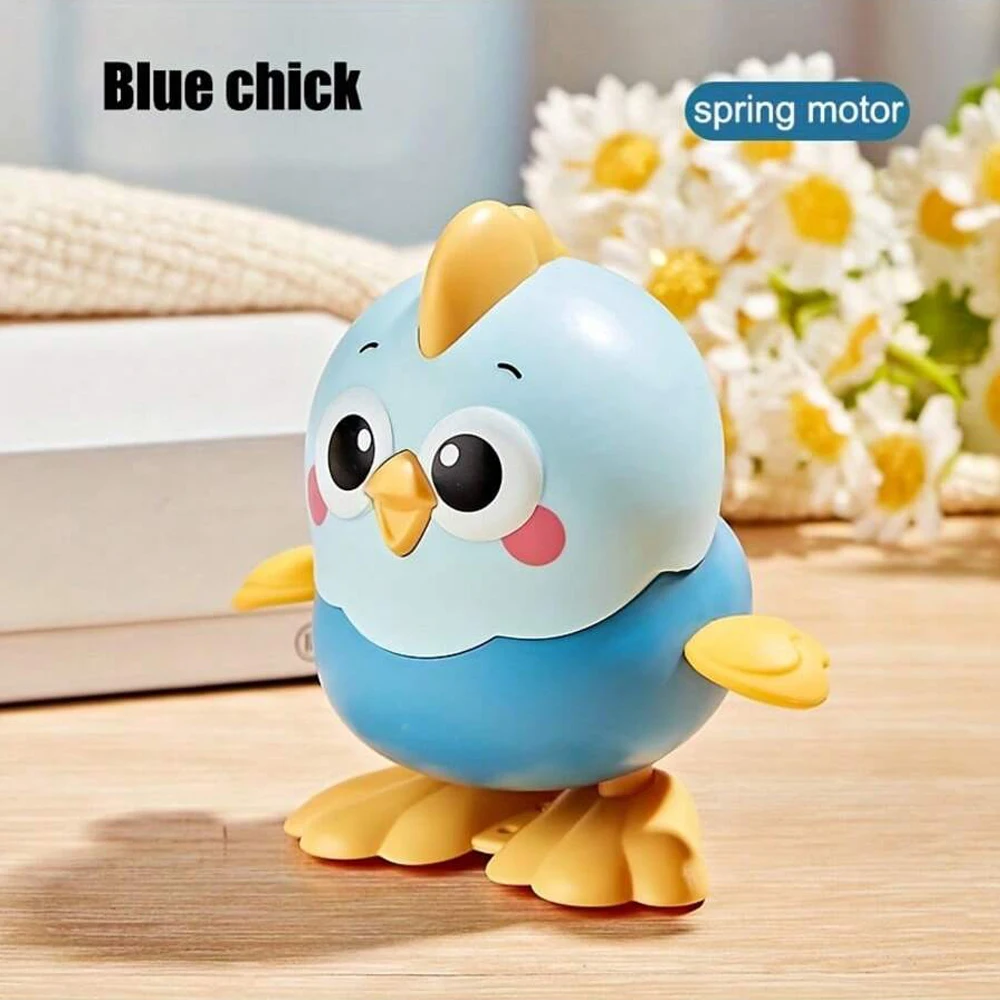 Neuheit Clockwork Cartoon Jumping Chicken Spielzeug, interaktives Krabbelspielzeug für Kinder, langlebig und lustig, Geburtstags-Babyspielzeuggeschenke