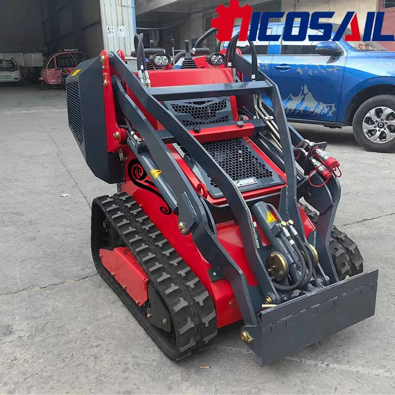 NICOSAIL Mini Tracked Skid Steer Loader CE EPA Euro 5 Compact Crawler Loader for Small Yard and Property Maintenance