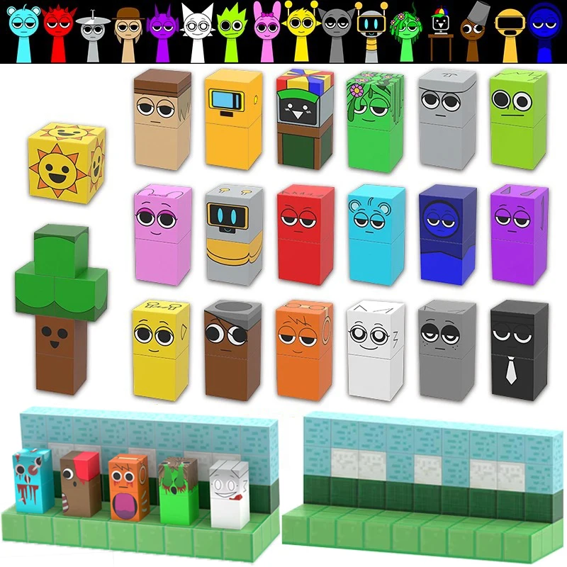 

Incrediboxs Sprunki Magnetic Building Blocks Magnet Cube Set Sprunki DIY Model Figure Children Exercise Sensory Christmas Gift
