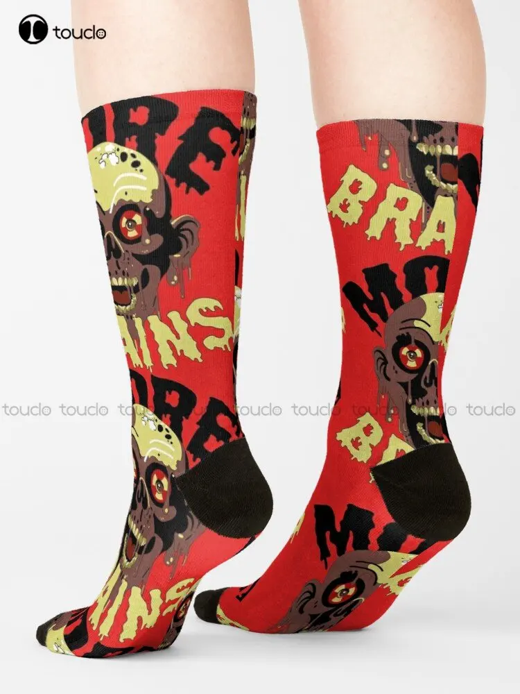 Tarman - More Brains - Return Of The Living Dead Fan Artwork Socks Soft Socks 360° Digital Printing Custom Gift Streetwear Funny