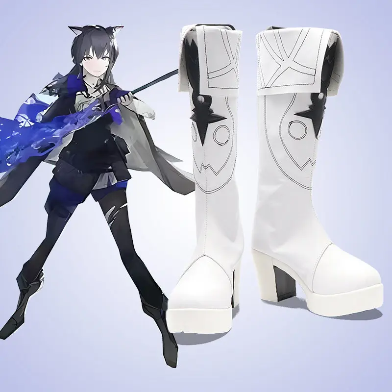 Game Arknights Texas Custom Made Cosplay Shoes Boots Halloween Carnival Props
