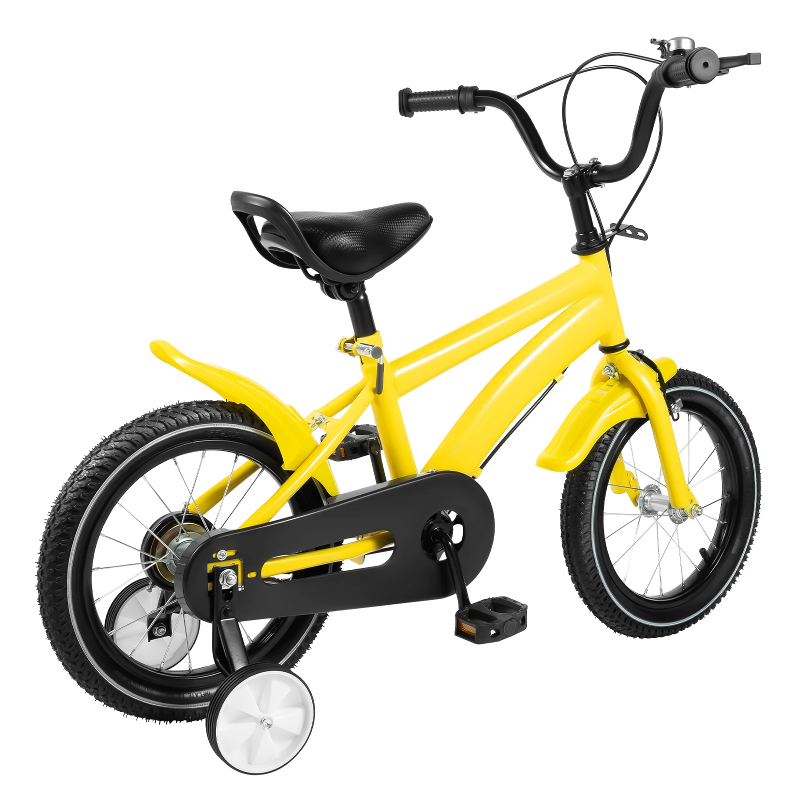

14 inch Children's Bicycle, with Training Wheels, Sturdy Carbon Steel Frame 14" Wheels, Adjustable Seat with Training Wheels