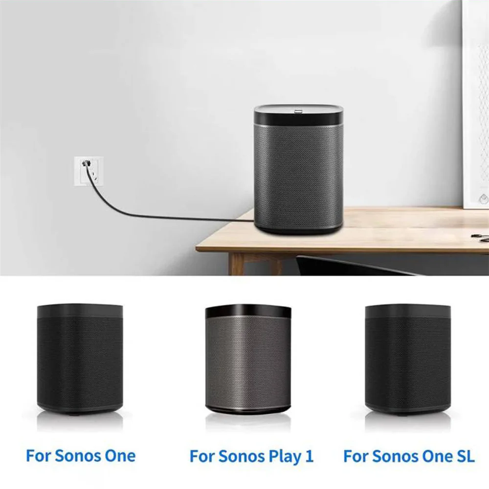 1 Uds Cable de alimentación para SONOS ONE /PLAY1/ONESL Cable accesorios de enchufe de alimentación