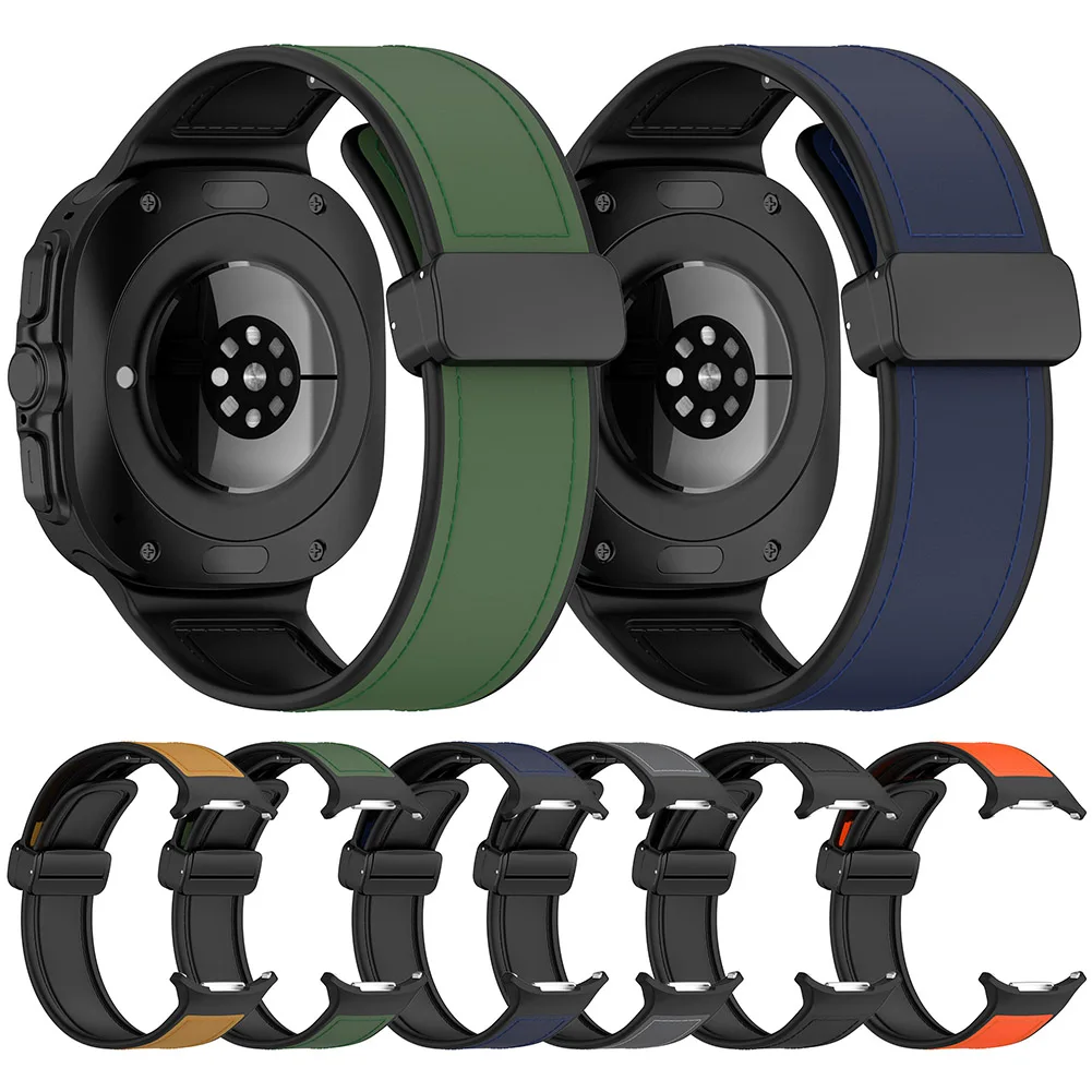 حزام سيليكون مشبك مغناطيسي قابل للطي ، سوار معصم رياضي بديل سوار رياضي لساعة Samsung Galaxy 7 Ultra, 47